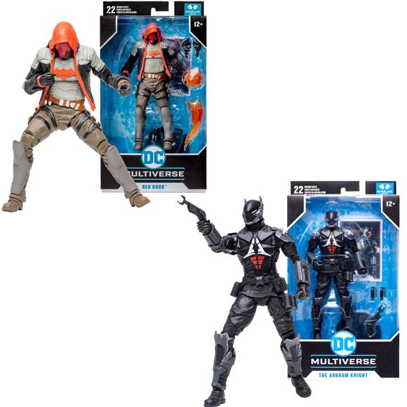 DC Multiverse - RED HOOD & ARKHAM KNIGHT - 2 Action Figures LOT - McFarlane Toys - Picture 1 of 15